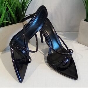 LILIANA Black Mule Style Stilleto Heels Sz 8